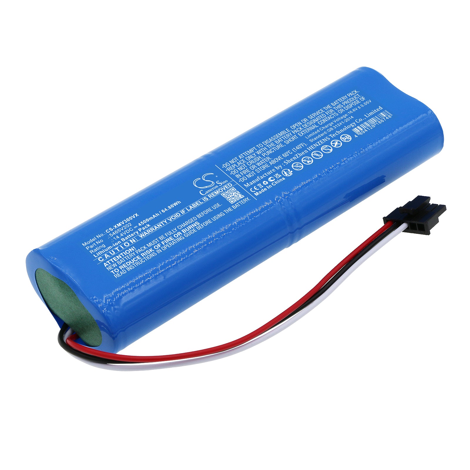 4500mAh Replacement Battery for Viomi V3 Robot Vacuum Cleaner - 14.4V Li-ion Upgrade
