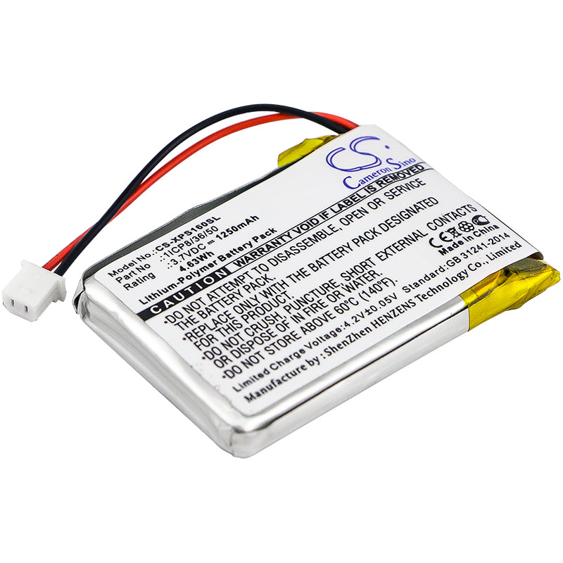 1250mAh 3.7V Li-Polymer Replacement Battery for Dual XGPS160 SkyPro GPS Receiver Navigators
