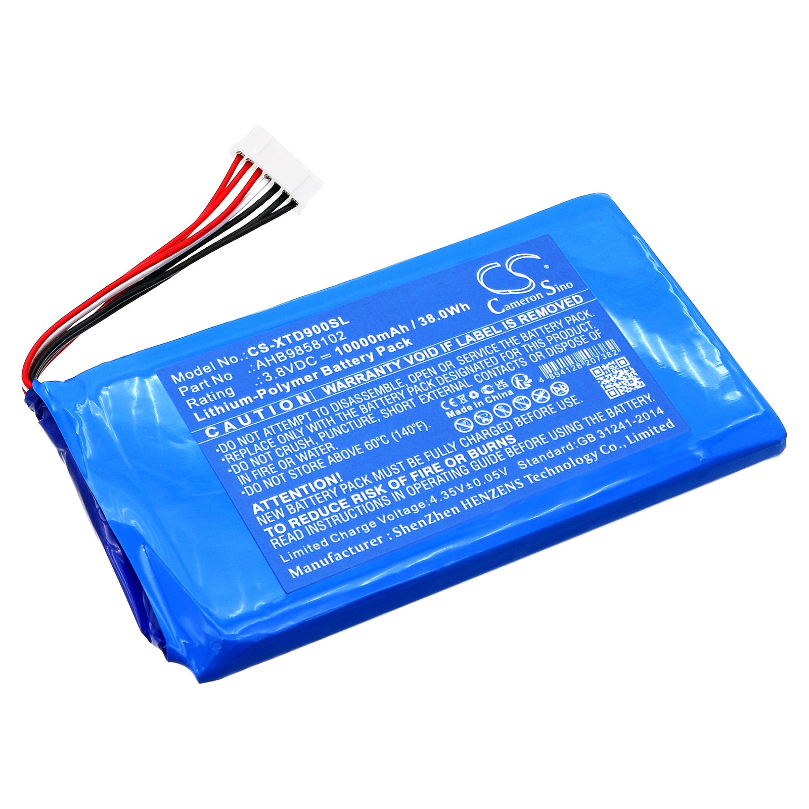Replacement Battery for XTOOL D9, D9 Pro, AutoProPAD G2T Scan Tools - 10000mAh 3.8V Li-Polymer
