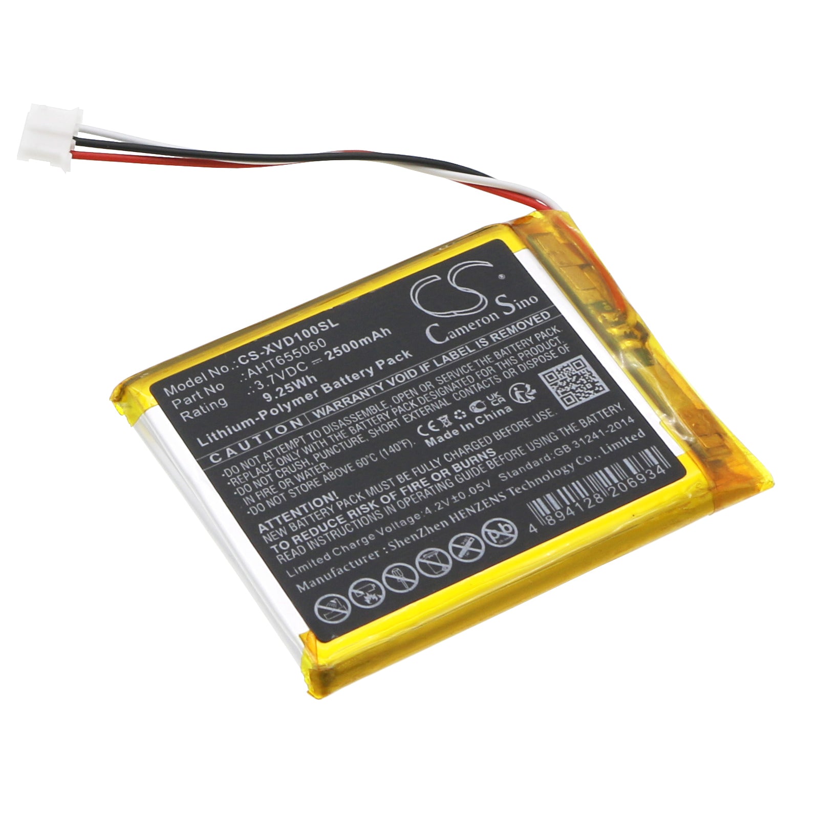 Replacement 2500mAh Li-Polymer Battery - Xhorse VVDI Key Tool Max Programmer Power Upgrade
