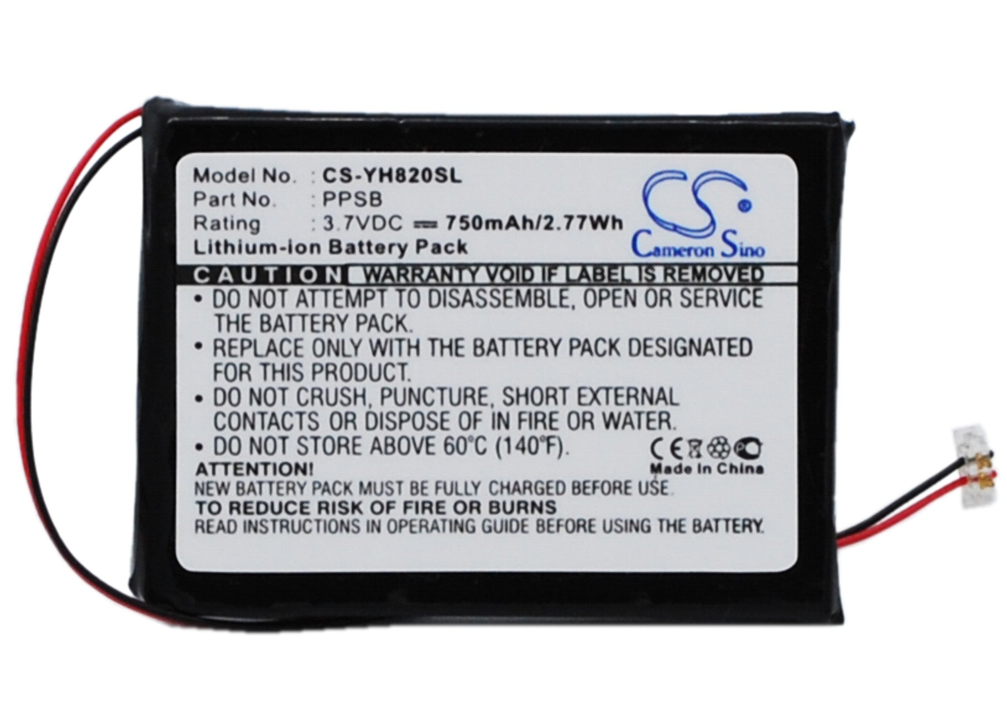 Samsung YEEP YH-820 YP-820 Media Player Battery Replacement - 750mAh 3.7V Li-ion (42.79x30.65mm)
