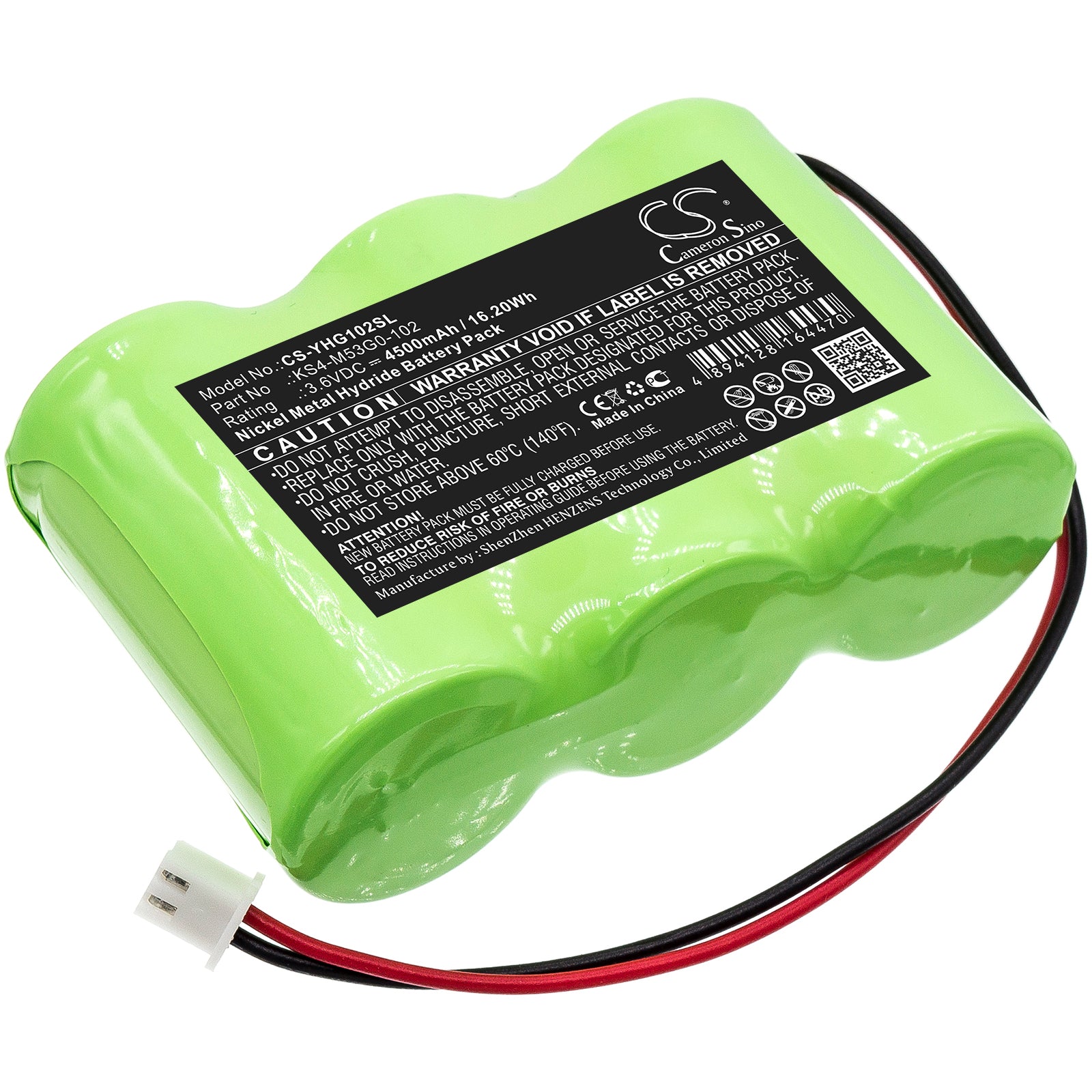 4500mAh 3.6V Ni-MH Battery for Yamaha PRCX, QRCX, RCX40 Robot Controllers, KS4-M53G0-102 Replacement
