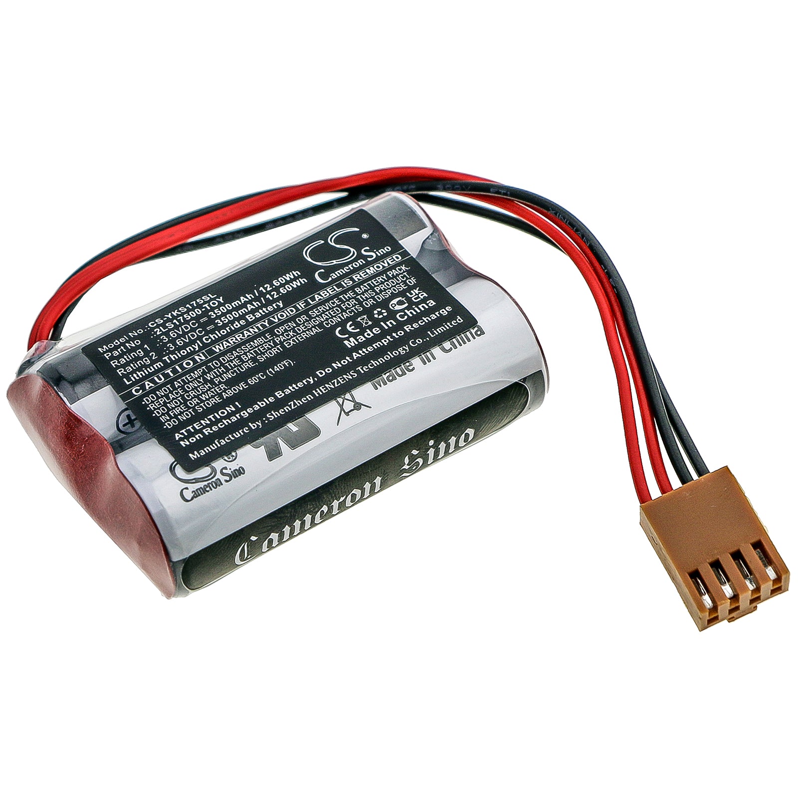 3.6V 3500mAh Li-SOCl2 Battery for Yaskawa 2LS17500-TOY K-24 ER17/50 PLC - Long Life Replacement Power
