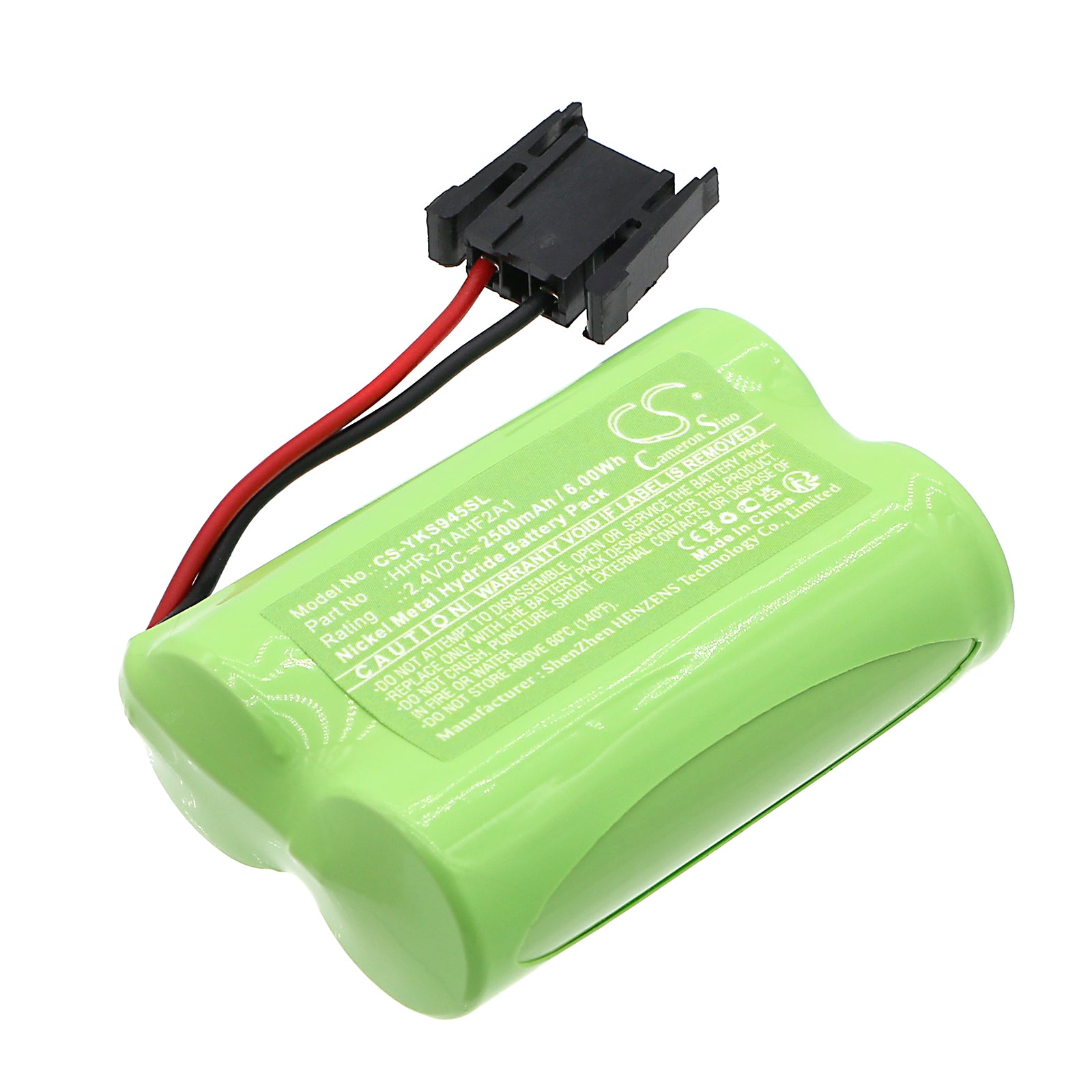 Yokogawa S9548FA PLC Replacement Battery: 2.4V 2500mAh Ni-MH, HHR-21AHF2A1, 51.6x34x17.1mm
