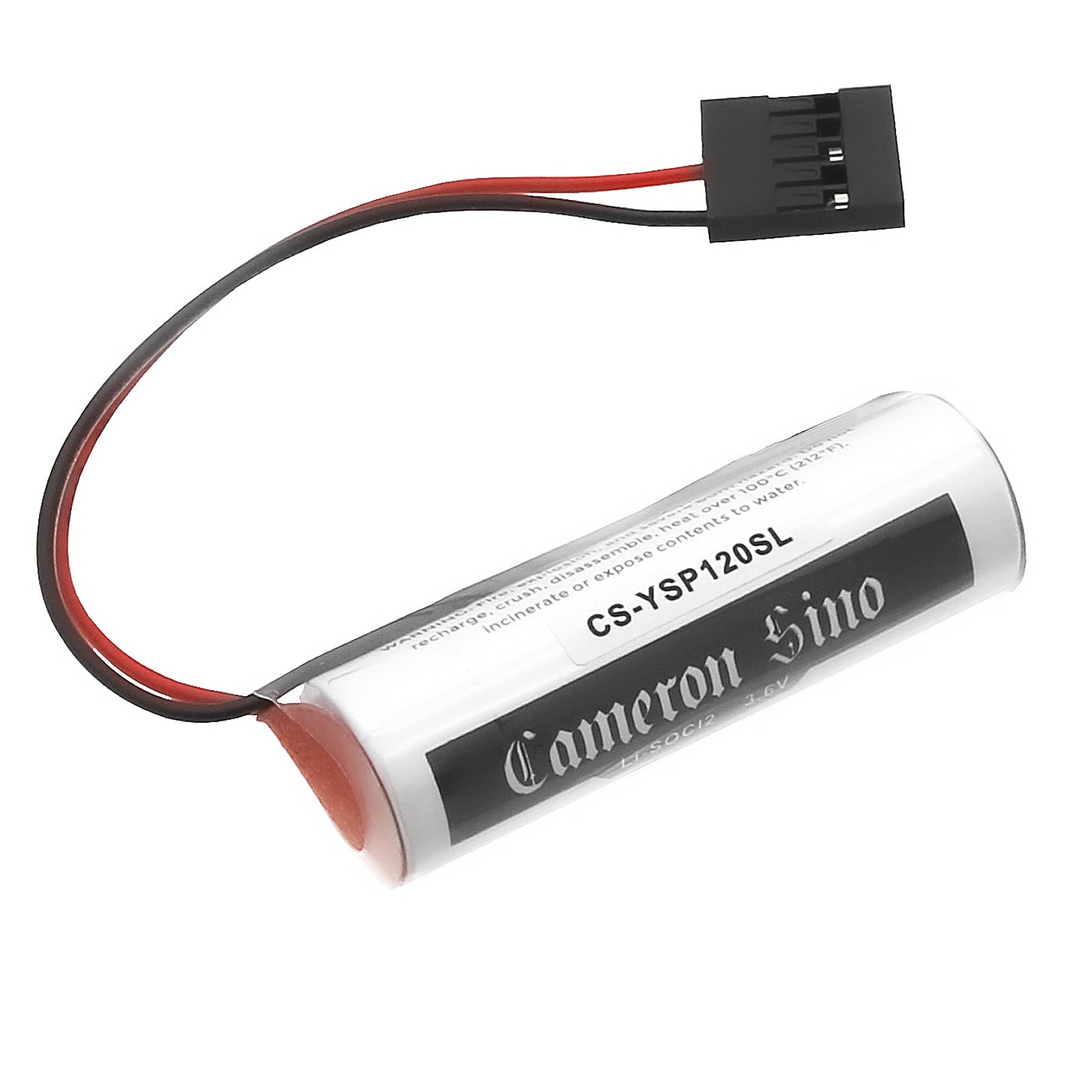 Yaskawa PLC Battery Replacement - ER6VC3N - JAE 5 Pin Connector - 3.6V 9.72Wh Li-SOCl2 - JRMSP-120XCP9600, JEFMC-CU10 Compatible
