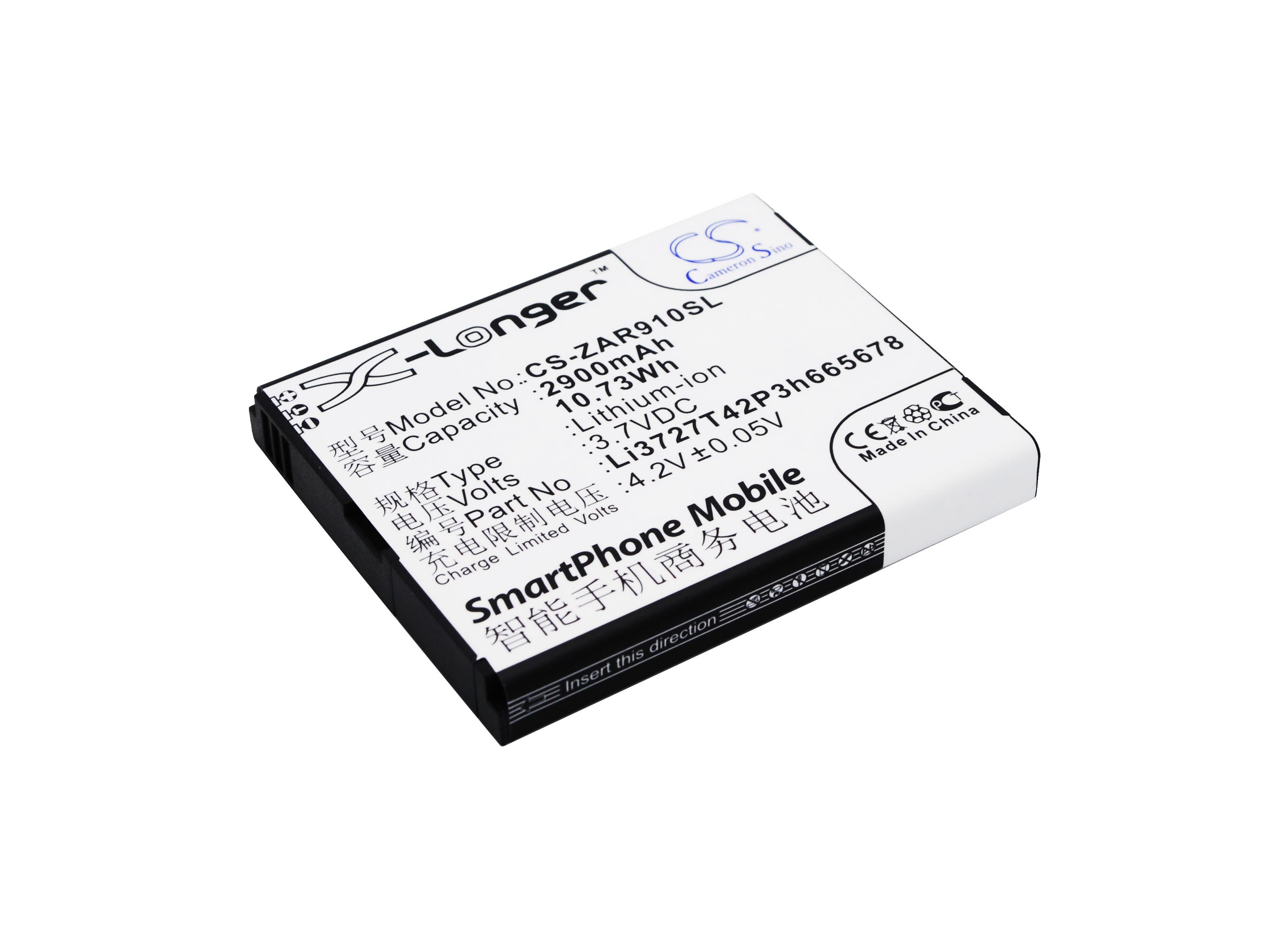 2900mAh Replacement Battery for ZTE AR910/AR910-A/B Hotspot - 3.7V Li-ion Power Pack 
