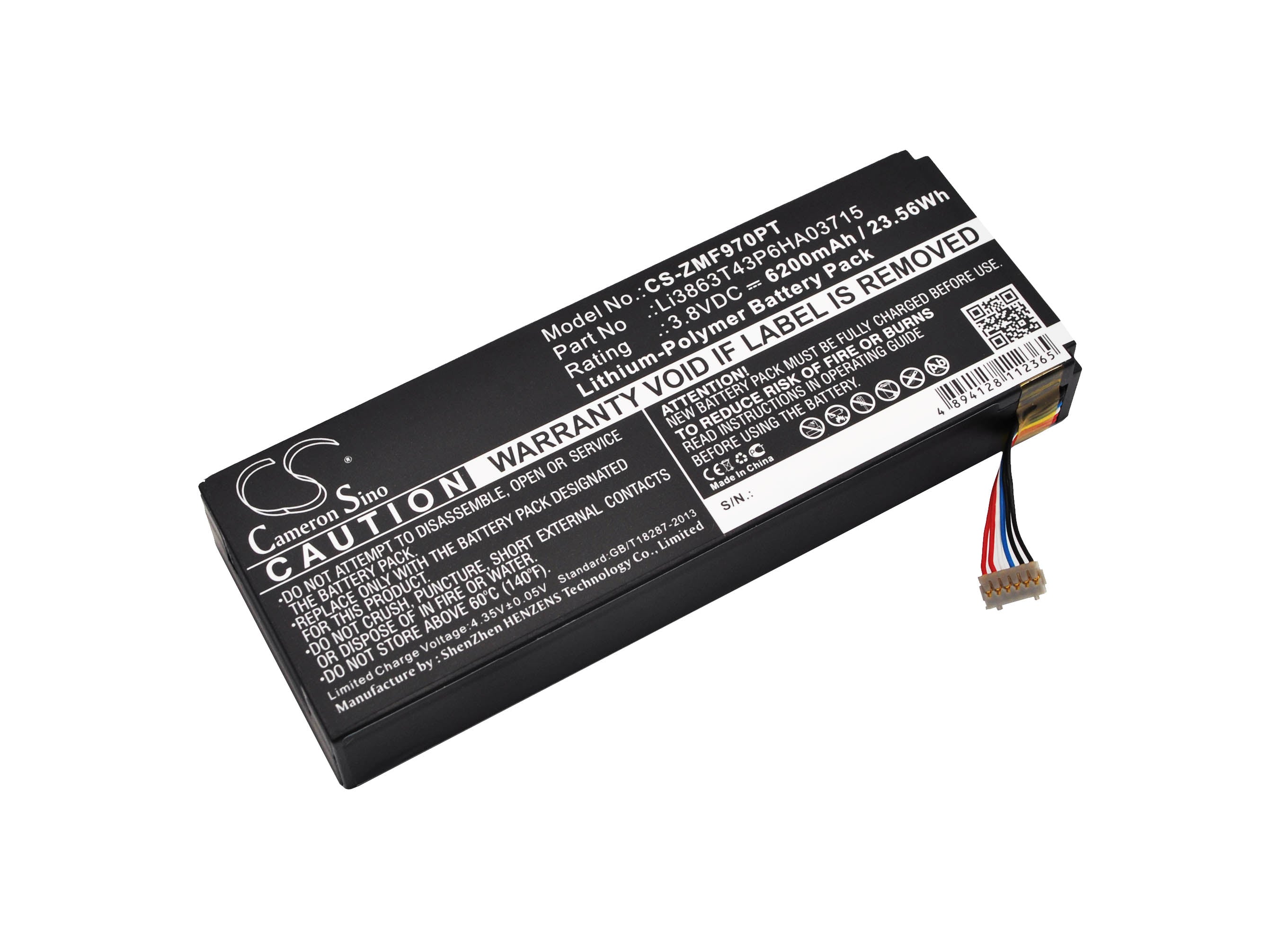 6200mAh Replacement Battery for AT&T/Verizon SPro2 Projector ZTE MF97V - 3.8V Li-Polymer 
