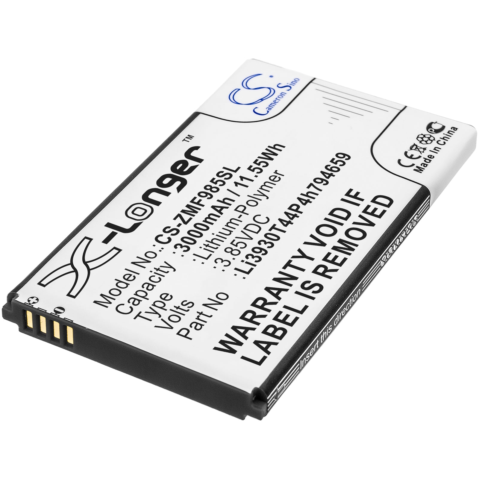 3000mAh Replacement Battery for AT&T Velocity 2 Hotspot ZTE MF288 MF985 - 3.85V Li-Polymer - Extended Life, Mobile WiFi Hotspot
