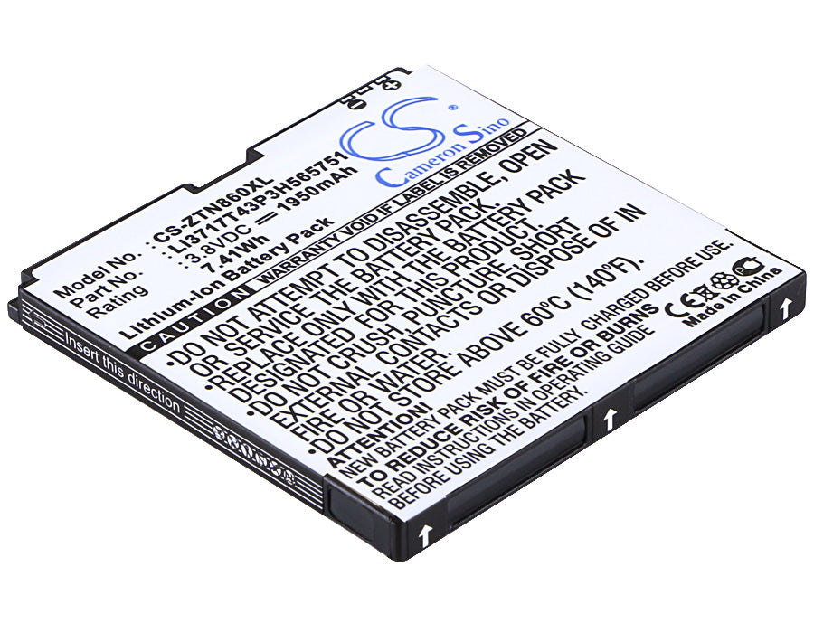 1950mAh Replacement Battery for Boost Mobile Warp/Sequent, ZTE N860 & US Cellular Render - 3.8V Li-ion
