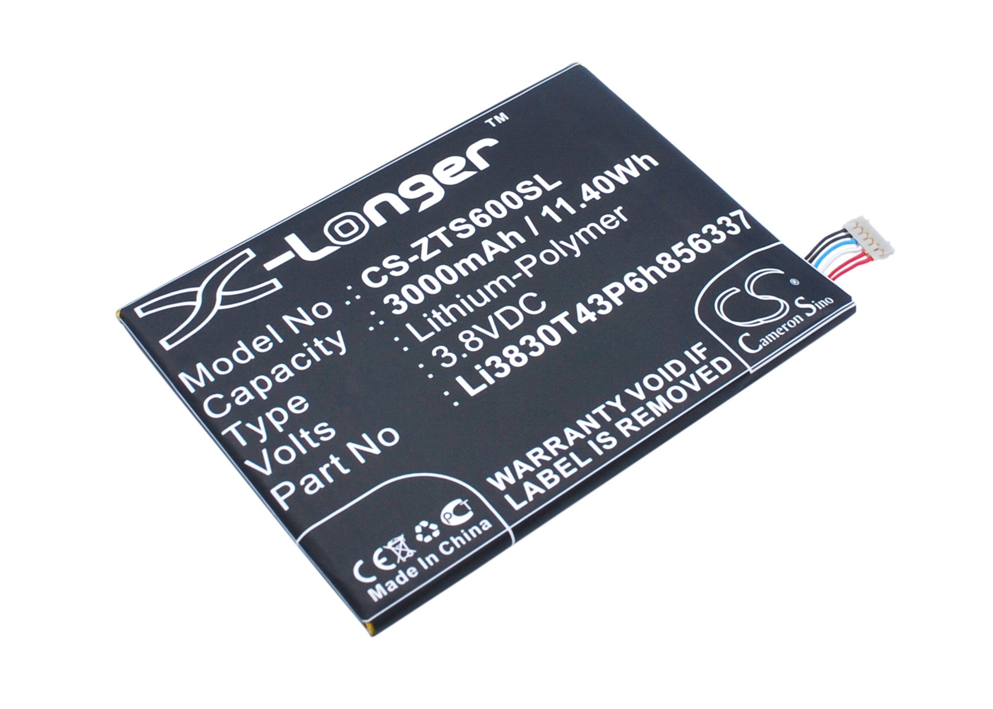 3000mAh Replacement Battery for BlackBerry Aurora & ZTE Blade A2 Plus - 3.8V Li-Polymer
