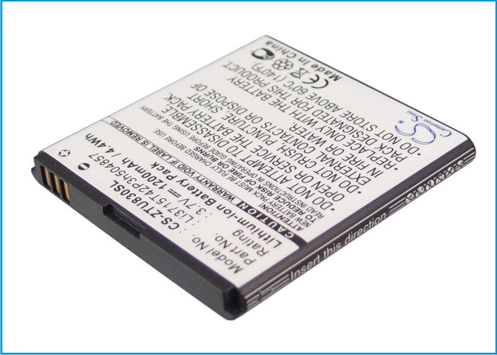 1200mAh Replacement Battery for T-Mobile Amazing A1, ZTE Z992 - 3.7V Li-ion - 49x47.8x5.5mm Cell Phone Battery
