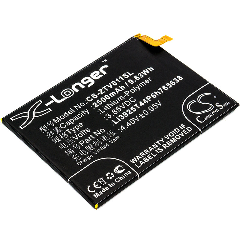 2500mAh Replacement Battery for ZTE Blade V8 Lite - Li3925T44P6h - 3.85V 9.63Wh - Phone Repair
