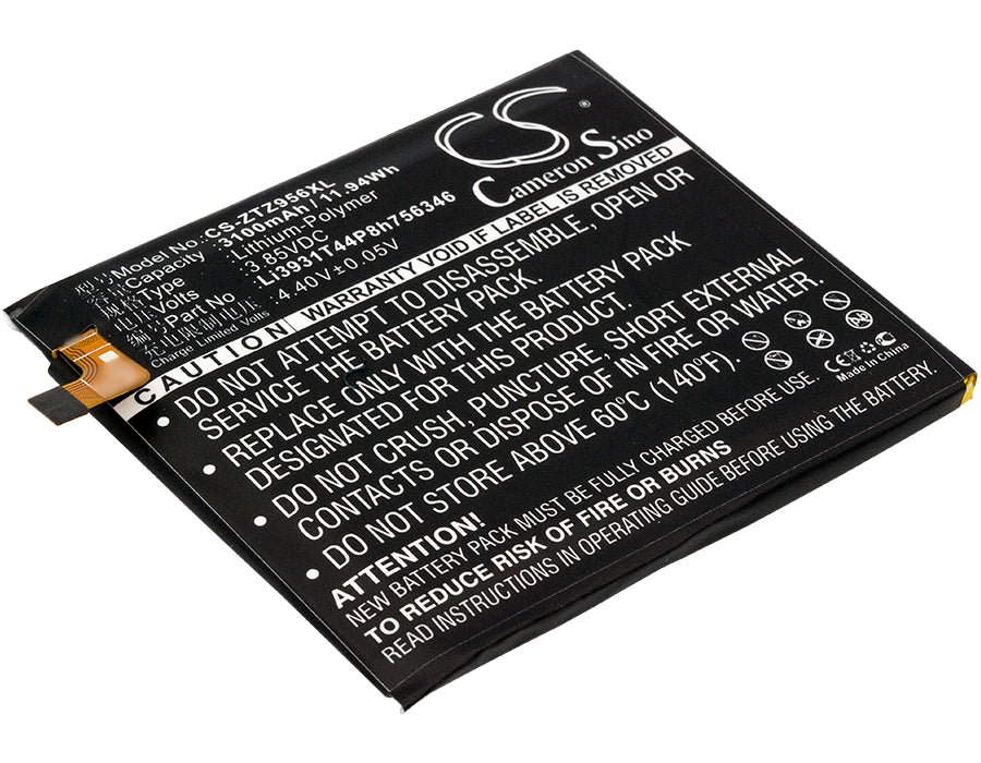 3100mAh Replacement Battery for ZTE Axon 7/8, Blade Spark, V8 Pro, Grand X4 (AT&T Z971) - High Capacity
