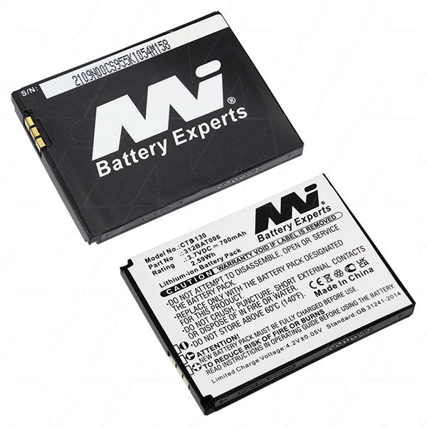 CTB130-BP1 Cordless Phone Battery 700mAh Li-Ion, 3.7V, 2.6Wh - Long-Lasting Power for Home & Office Phones
