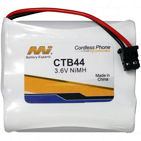 MI Battery Experts CTB44-BP1 NiMH Cordless Phone Battery - 3.6V, 43x14.2mm, 81g - Professional-Grade Replacement for Reliable, Long-Lasting Performance