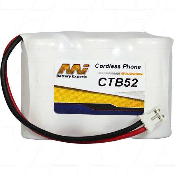 MI Battery Experts CTB52-BP1 NiMH Cordless Phone Battery - 3.6V, 39g, Professional-Grade Reliability for Home & Office