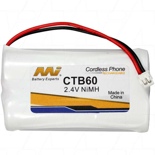 MI Battery Experts CTB60-BP1 2.4V NiMH Cordless Phone Battery - 39g, 29x14.5mm, Professional-Grade Reliability