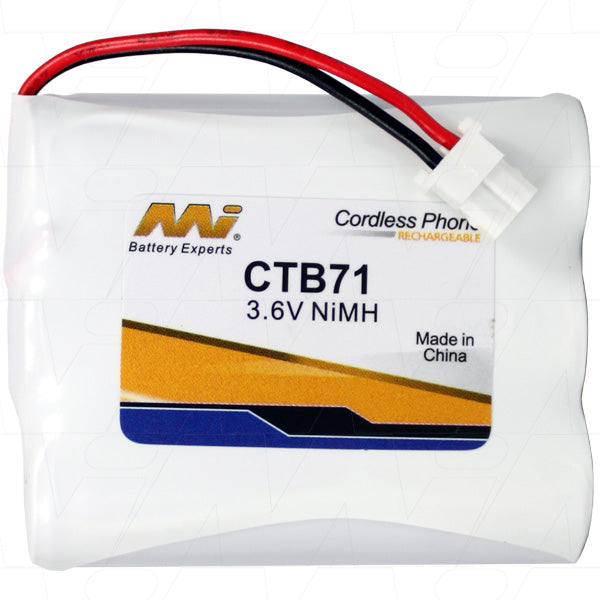 CTB71-BP1 NiMH Cordless Phone Battery Professional-Grade 3.6V, 75g, 43.5x14.5mm for Reliable Communication