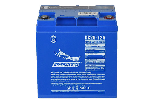 Fullriver DC26-12A 12V 26Ah AGM Battery - Deep Cycle Power for Solar, UPS, & Mobility
