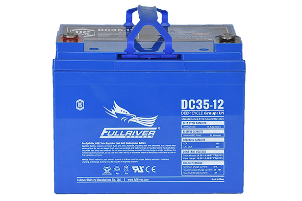 Fullriver DC35-12 12V 35Ah AGM Battery - Deep Cycle, Sealed Lead Acid, Solar, UPS, RV, Marine
