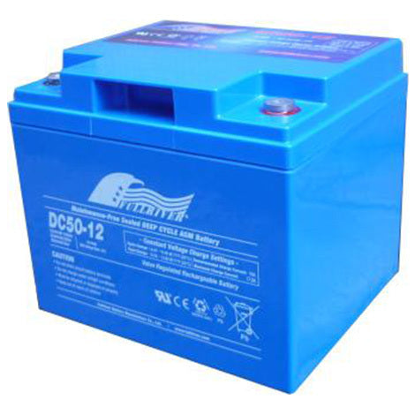Fullriver DC50-12 12V 50Ah AGM Battery - Deep Cycle, Solar, Backup Power, RV - Vibration Resistant
