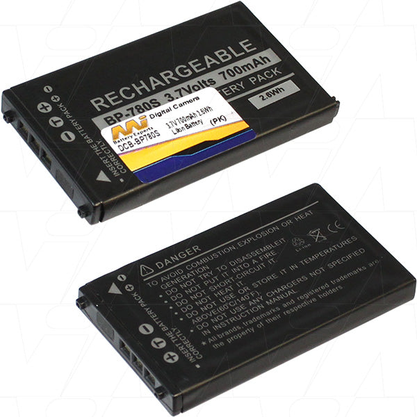 MI Battery Experts DCB-BP-780S-BP1 700mAh Lithium-Ion Digital Camera Battery - 3.7V, 18g Lightweight, Professional-Grade Power for Extended Shooting Sessions