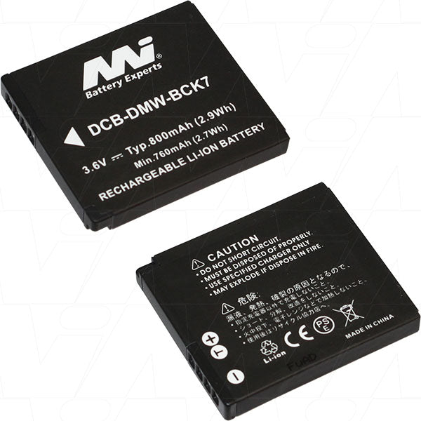 Professional DCB-DMW-BCK7-BP1 Digital Camera Battery 700mAh, 3.6V, 16g Lightweight, Long-Lasting Power for Panasonic Cameras