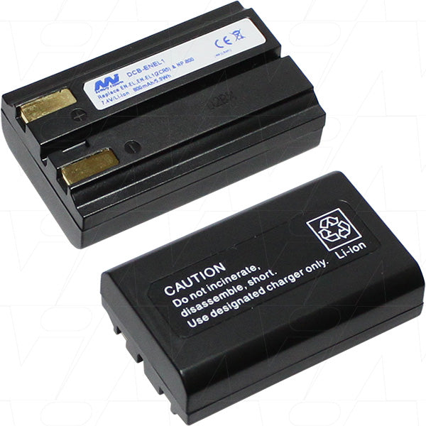 MI Battery Experts DCB-ENEL1-BP1 Professional 800mAh Li-Ion Camera Battery - 7.4V, 5.9Wh, 46g - For Extended DSLR Shooting