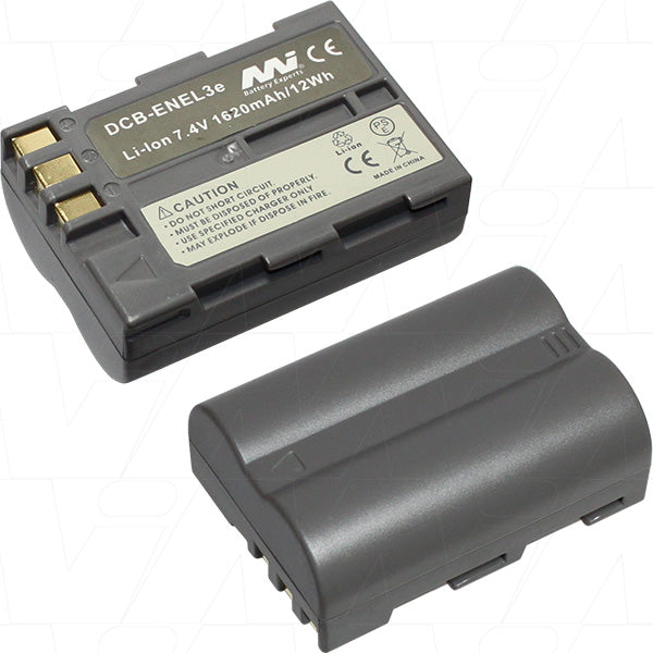MI Battery Experts DCB-ENEL3e-BP1 Professional 7.4V 1.62Ah Lithium-Ion Camera Battery for Extended Shooting Sessions
