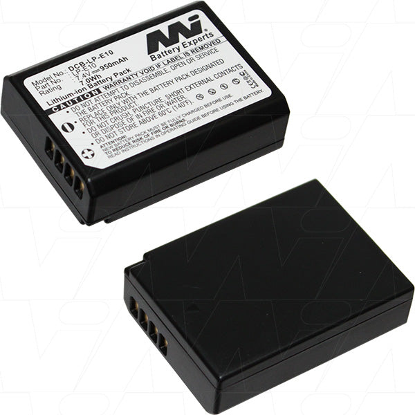 MI Battery Experts DCB-LP-E10-BP1 Professional-Grade Digital Camera Battery Pack - 950mAh Capacity for Extended Shooting Sessions (7.4V, 45g)