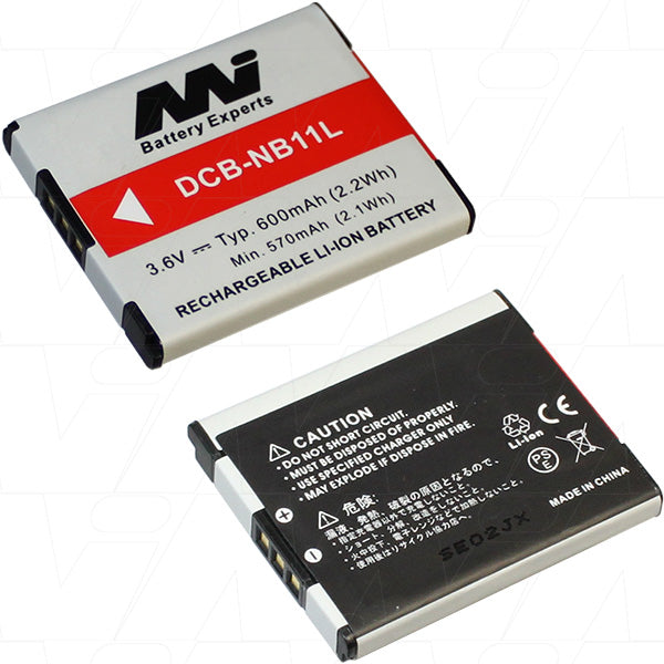 Professional-Grade MI Battery Experts DCB-NB11L-BP1 Digital Camera Battery 680mAh, 3.7V, Ultra-Light 15g, for Extended Shooting