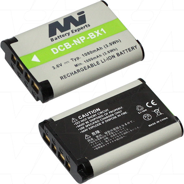Professional-Grade Sony Camera Battery MI Battery Experts DCB-NP-BX1-BP1 - 1.15Ah, 3.7V, 22g Lithium-Ion for Extended Shooting