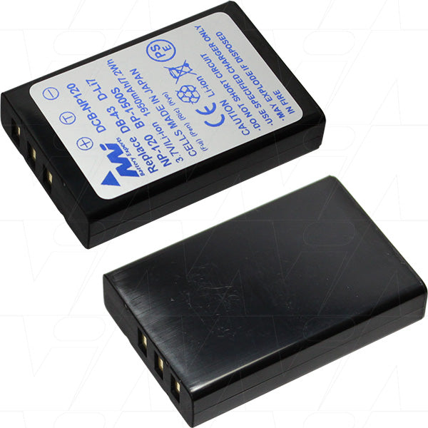 MI Battery Experts DCB-NP120-BP1 Lithium-Ion Camera Battery 1.95Ah, 3.7V, 48g Lightweight, Smart-Charge Compatible for Professional Photographers