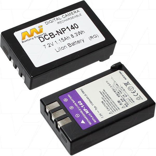 Professional DCB-NP140-BP1 7.2V 1.15Ah Li-Ion Digital Camera Battery for Extended Shooting, 8.3Wh Capacity, 51g Lightweight