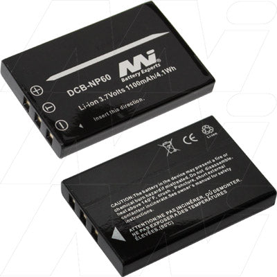MI Battery Experts DCB-NP60-BP1 Lithium-Ion Camera Battery - 3.7V, 1.05Ah, 3.9Wh, 26g - Professional-Grade Power for Digital Cameras