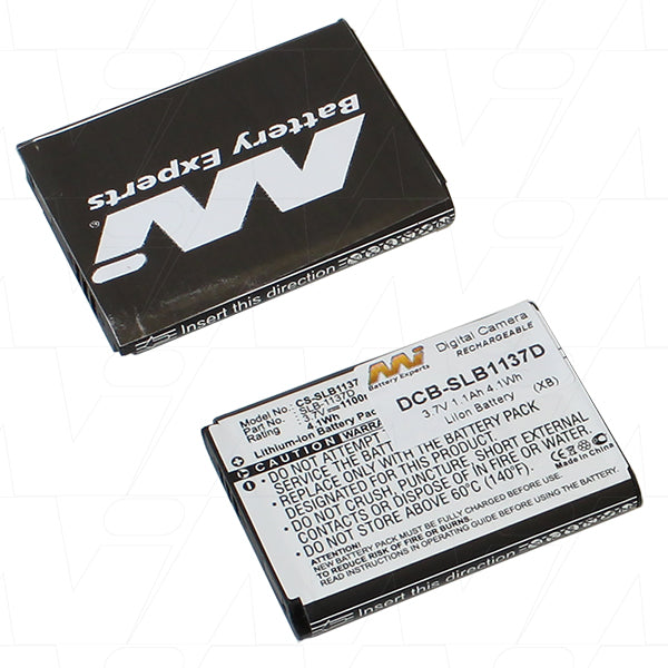 Professional-Grade DCB-SLB1137D-BP1 Digital Camera Battery 3.7V, 1.1Ah Lithium-Ion, 19.5g, for Extended Shooting Sessions