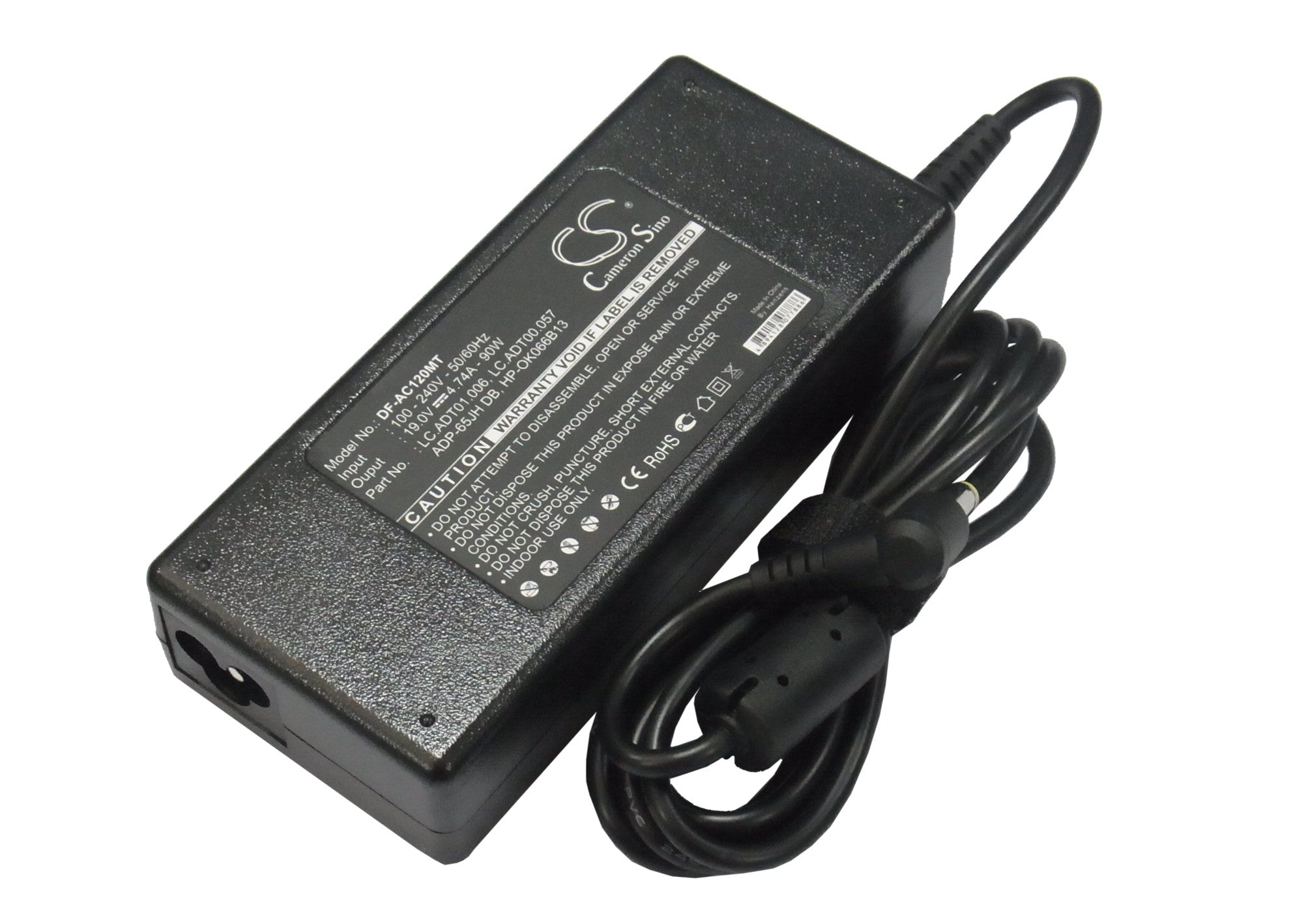 65W Laptop Charger for Acer Aspire TravelMate Extensa Gateway - Slim Adapter, 132.53x58.62x30.80mm
