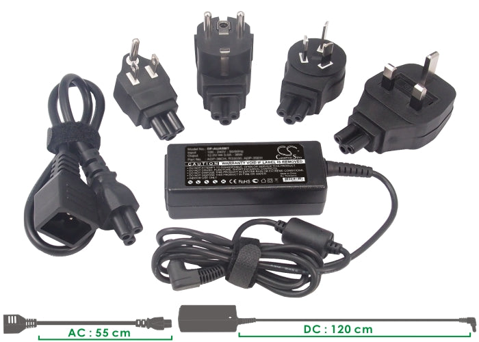 Laptop Battery Charger for Asus Eee PC - 12V 3A AC Adapter (901, 1000H, S101 Series) Replacement Power Supply
