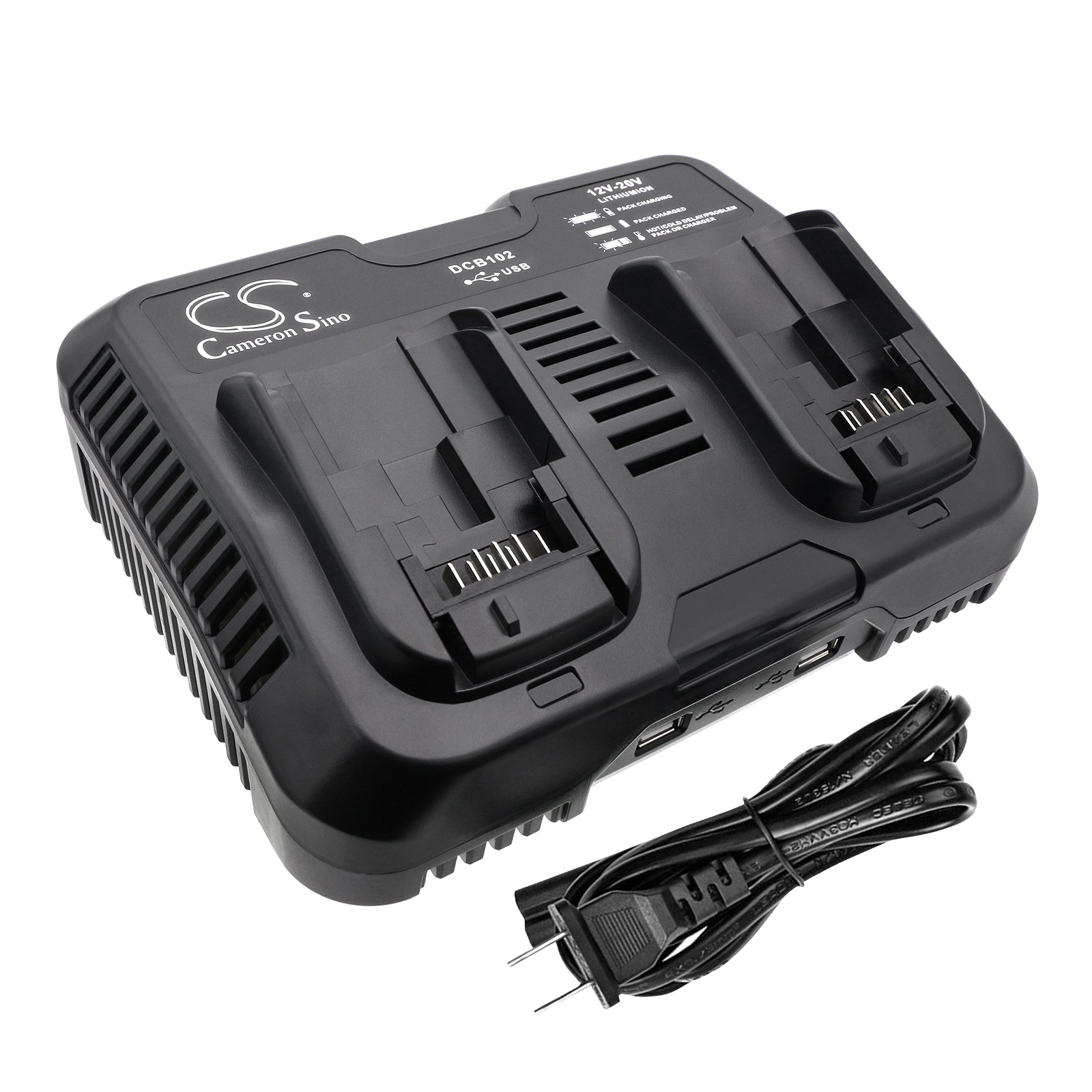 DeWalt 60V/20V/12V MAX XR Li-Ion Power Tool Battery Charger - DCB102, DCB105, DCB112, DCB891V Compatible Fast Charging
