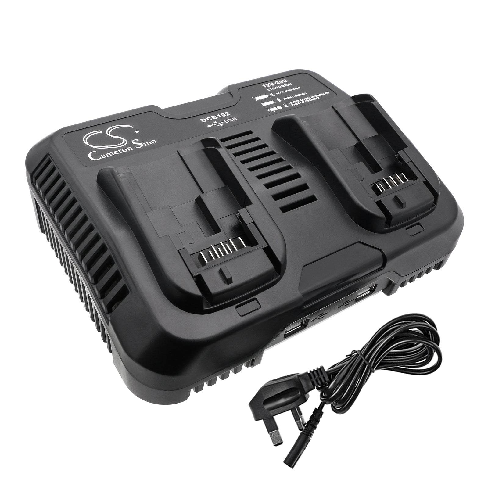 DeWalt 12V-60V MAX XR Li-Ion Battery Charger - Power Tool Replacement - DCB107, DCB102, DCB112 Compatible
