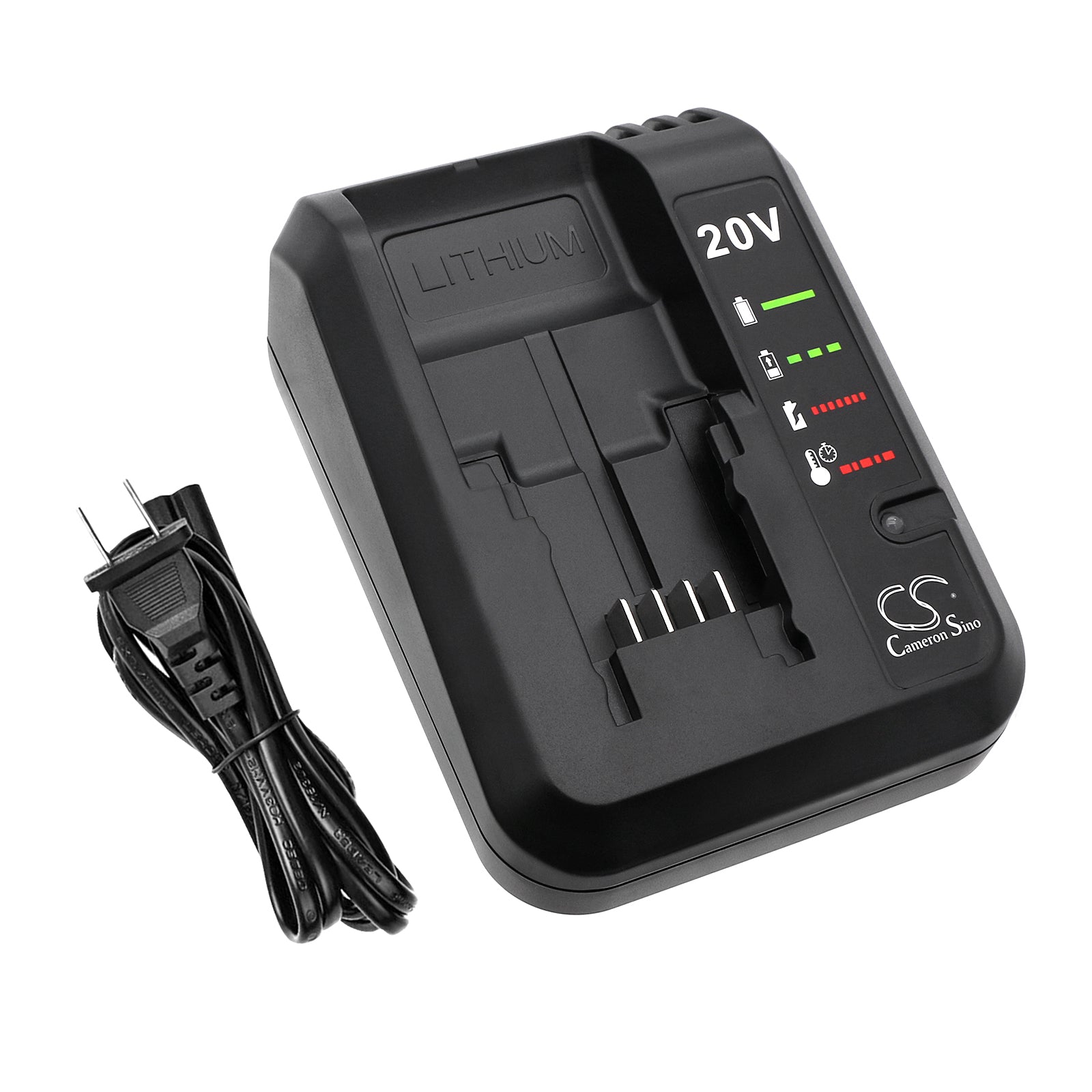 Black & Decker 18V/20V Max Power Tool Charger - Compact 160mm - Multi-Tool, Drill & Saw Compatible
