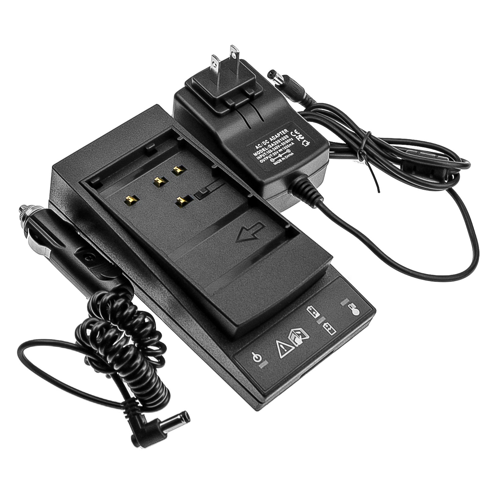Leica TPS & Geomax Total Station Battery Charger - GKL112 Compatible, AC to DC, Compact 159x69x36mm
