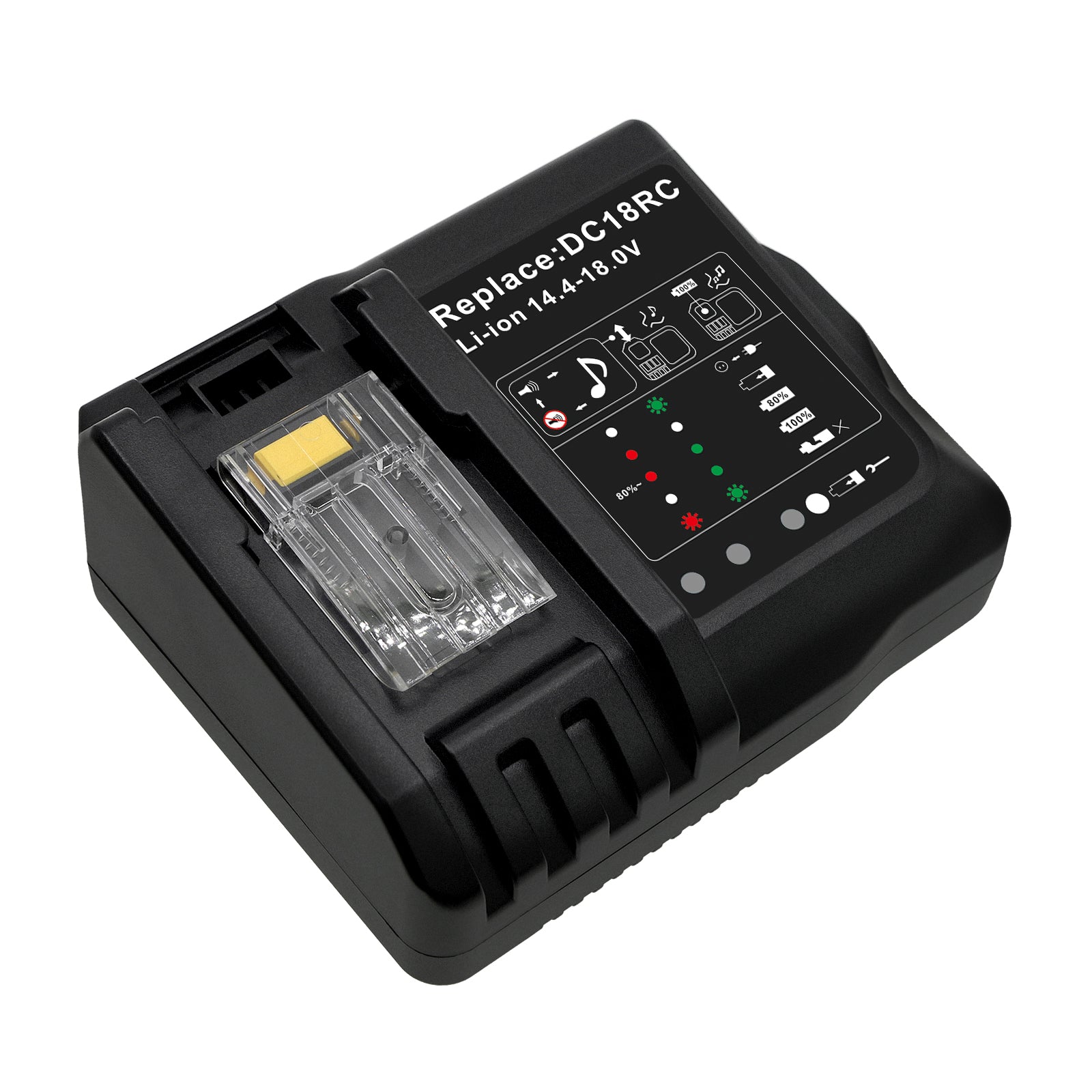 Makita 14.4V-18V Power Tool Battery Charger - Optimized Charging, Compact Design, Multi-Voltage, Rapid AC to DC Conversion
