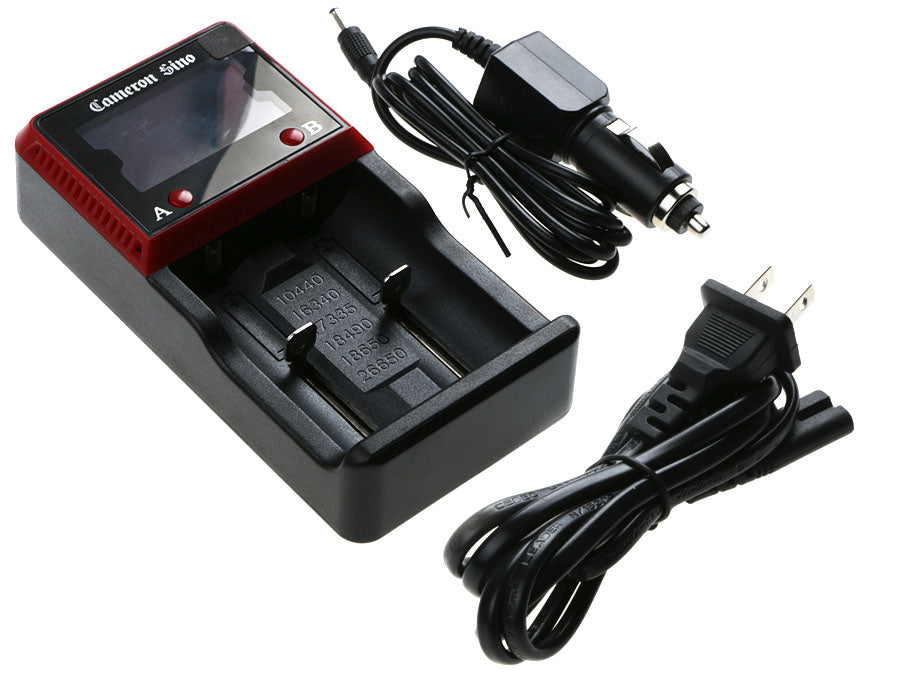 Universal 390V Smart Battery Charger for 18650, 26650, AA, AAA Batteries - Compact 145x75.3x39mm Design
