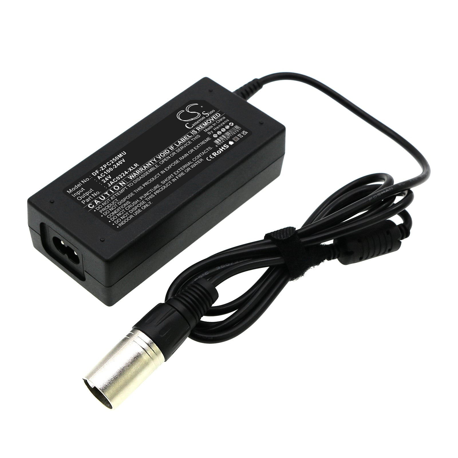 416 Charger for Mobility Scooters & eBikes - Currie, IZIP, Schwinn - 24V XLR - 60x53x33mm
