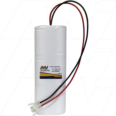 MI Battery Experts ELB-BPI720 NiCd Emergency Lighting Battery Pack - 7.2V 4Ah, 500+ Cycles, 6/D Size Compatible