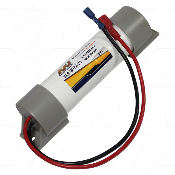 MI Battery Experts ELB-BPS4-2S NiCd Battery Pack - 2.4V 4Ah for Emergency Lighting & Industrial Equipment