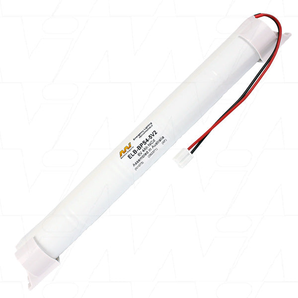 MI Battery Experts ELB-BPS4-5V2 6V NiCd Battery Pack for Emergency Lighting & Industrial Backup, 4Ah Capacity, 24Wh Power