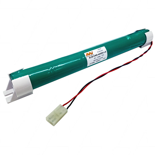 MI Battery Experts ELB-CND-440DH 6V 4.5Ah NiCd Emergency Lighting Battery - Compact D-Size for Exit Signs & Backup Systems
