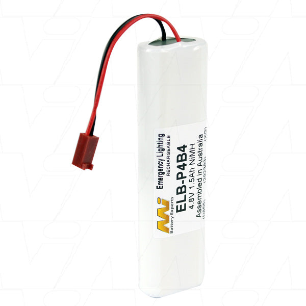 MI Battery Experts ELB-P4B4 4.8V NiMH Battery Pack for Professional Equipment - 1.5Ah, 4/Short AA, 7.2Wh, Industrial-Grade